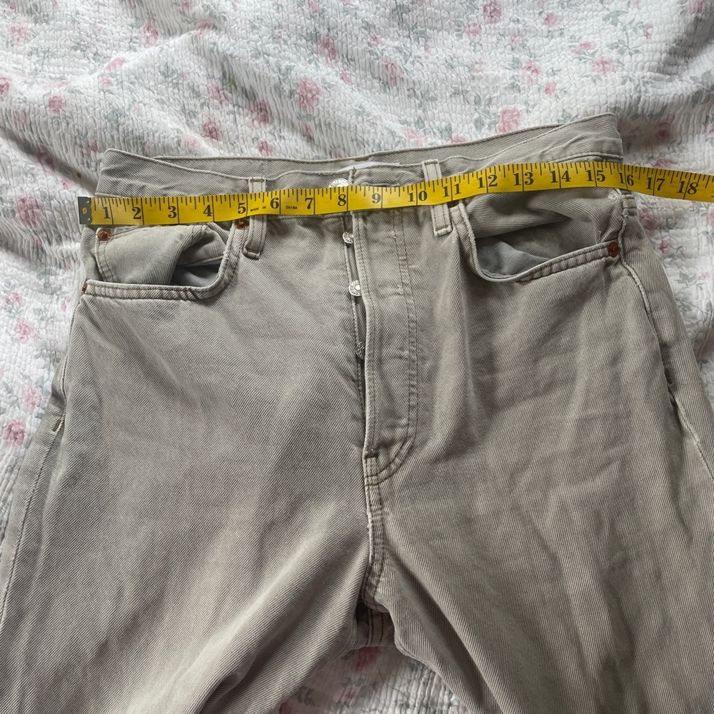 $295 RE/DONE 70s Ultra High Rise Wide Leg Jeans in grey - Picture 10 of 11